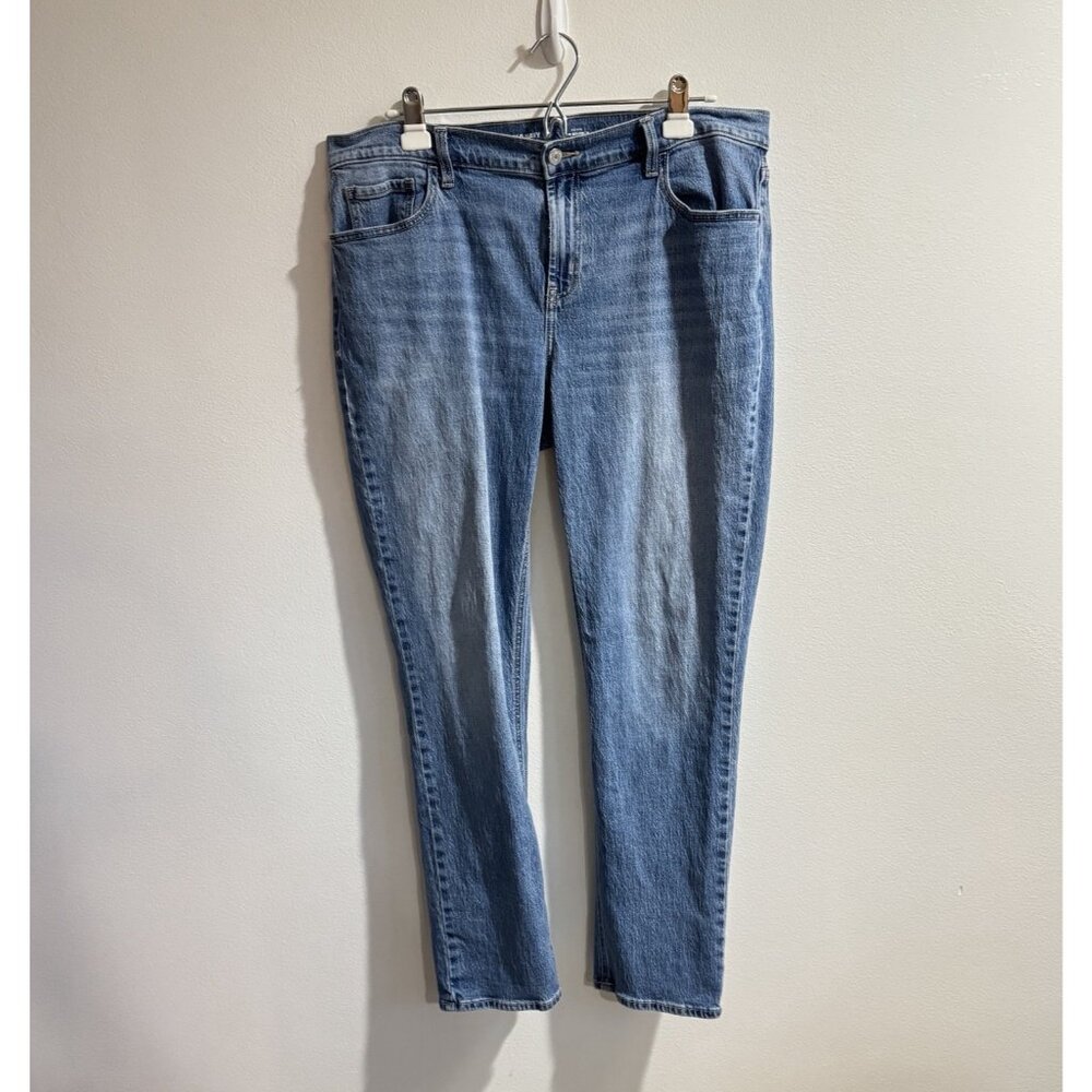 Old Navy Jeans Womens 14 Mid Rise Wow Boyfriend Light Wash Denim Stretch